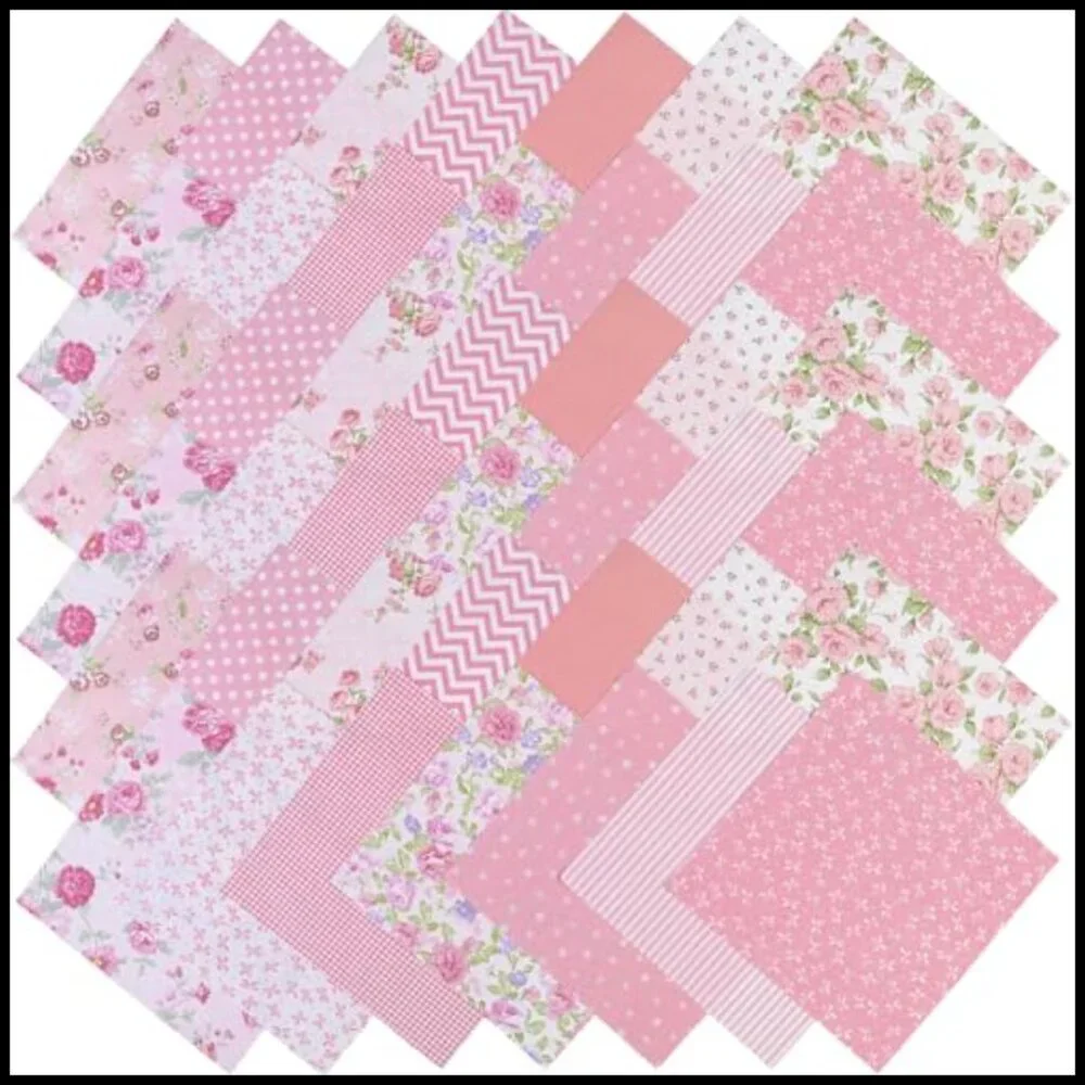 Precut Cotton Fabric Squares Bundle Quilting Sewing DIY Patchwork Craft